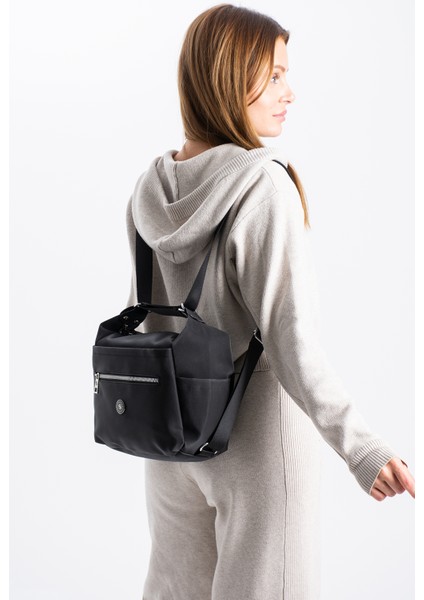 Sanmorris Glc Kadın 4 Bölmeli Suni Yumuşak Deri Omuz ve Sırt Çantası modelleri