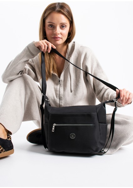 Sanmorris Glc Kadın 4 Bölmeli Suni Yumuşak Deri Omuz ve Sırt Çantası