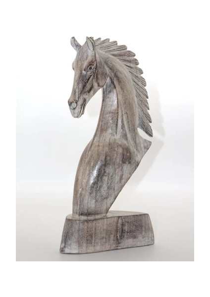 Ahşap At Büstü 40 cm