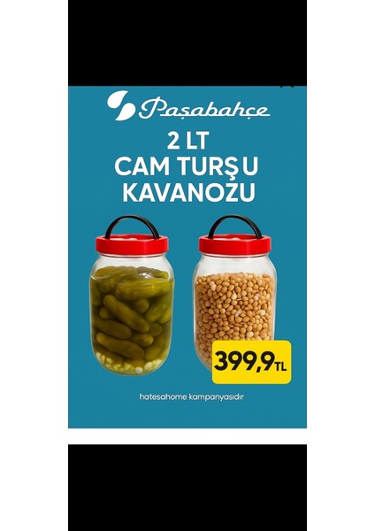 2litre Cam Kavanoz (2li Set)