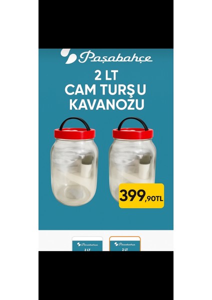 2litre Cam Kavanoz (2li Set) fiyatları
