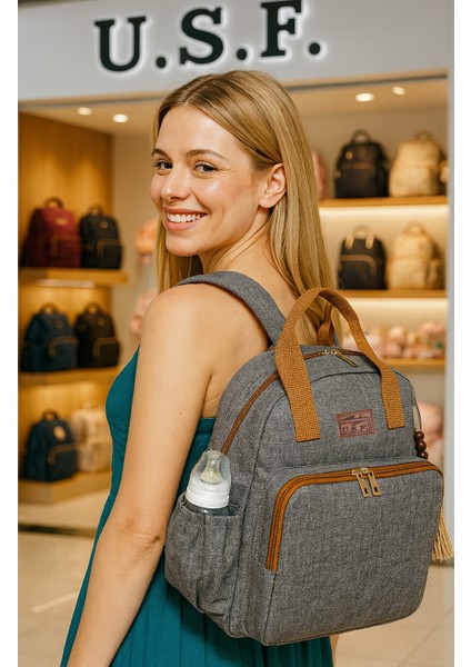 Bebek Bakım Çantası Lüx Anne Bebek Bakım Sırt, El ve Omuz Çantası fırsatları