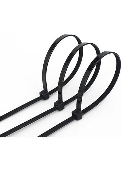 4,8X300 Siyah 30CM Kablo Bağı Plastik Cırt Kelepçe TOPLAYICI-100 Adet indirimleri