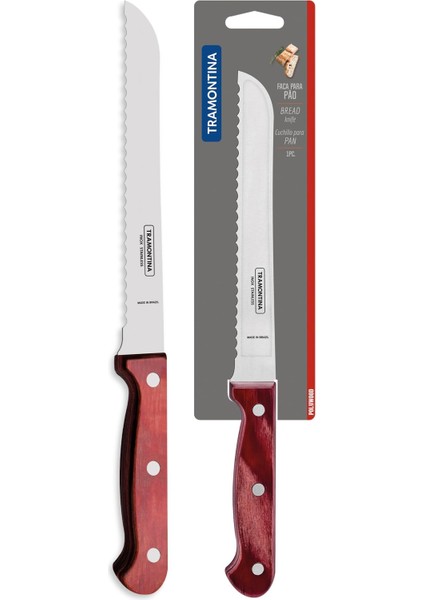 Polywood Saplı Tırtıklı Ekmek Bıçağı (30CM)