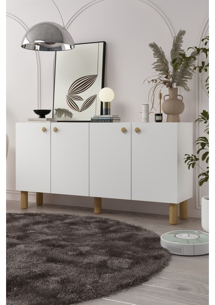 8197KB150 -1ct Konsol ,tv Ünitesi Beyaz-Safirmeşe