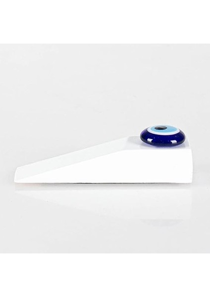 3 Adet Beyaz Ahşap Nazar Boncuklu Kapı Stoperi fırsatları