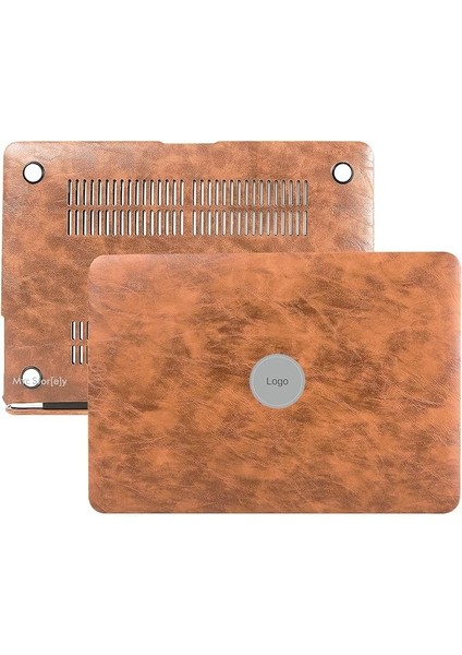 Macbook Air Kılıf 13 Inç Deri LEAT01 (Eski Usb'li Model 2010-2017) A1369 A1466 ile Uyumlu Kahverengi