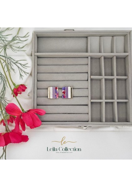 Sedefli Kare Küpe modelleri