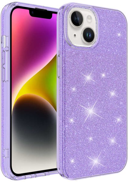 Apple iPhone 14 Kılıf Nxxa Shining Silikon-Mor