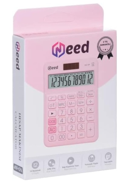 ND-10P Pastel Pembe Hesap Makinesi modelleri