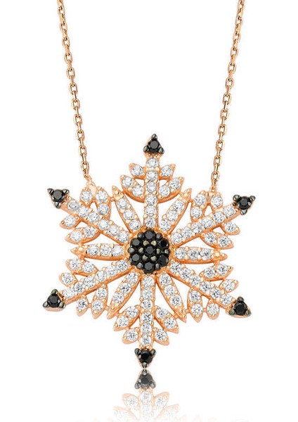 Gümüş Kar Tanesi Bayan Kolye