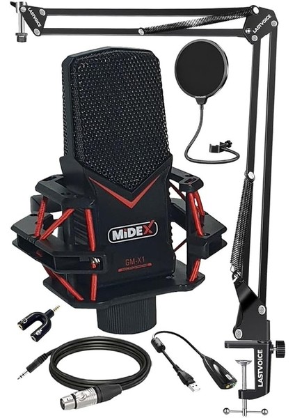 Gmx-1st Condenser Stüdyo Mikrofonu Pc ve Telefon (Stand ve Filtreli)