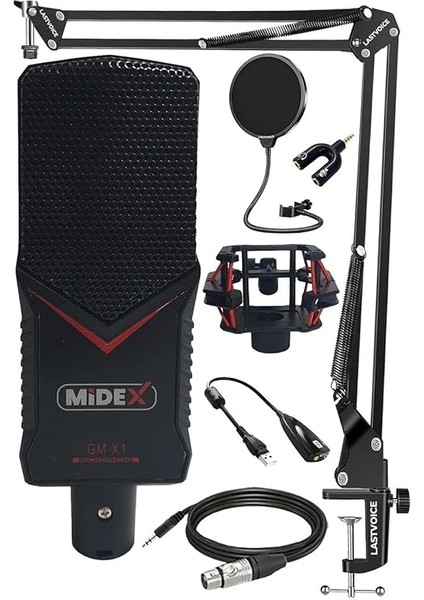 Gmx-1st Condenser Stüdyo Mikrofonu Pc ve Telefon (Stand ve Filtreli) fiyatları