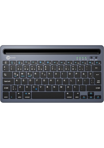 Lenovo Lecoo BK100 Q Kablosuz Bluetoothlu Gri Klavye