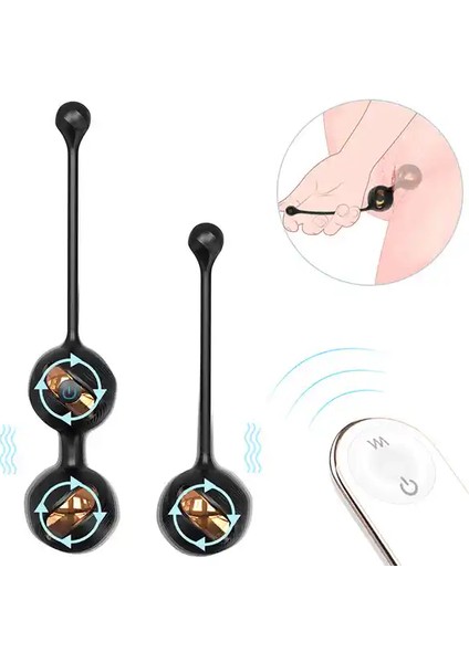 Şarjlı Aşk Topları Anal ve Vajinal Kullanım için Uzaktan Kumandalı