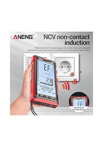 Dijital Multimetre Test Cihazı Akıllı Dokunmatik Otomatik Değişen 6000 Sayım Şarj Edilebilir Yanmayan Ohm Amp Voltmetre Dc/ac Akım Gerilim Direnci Kapasitör Frekans Sıcaklığı fırsatları