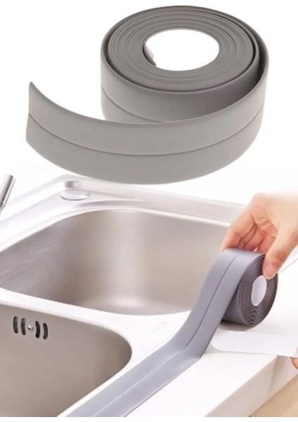 GRİ Su Sızdırmaz Lavabo Kenar Bandı (KUTUSUZ) (3.2m) (5250)
