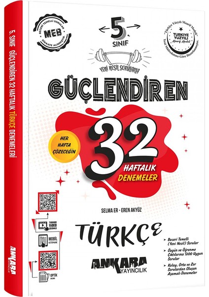 5.sınıf Güçlendiren 32 Haftalık Türkçe Denemesi (Güncel Marif Model) fiyatları