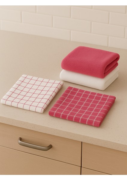 %100 Pamuk Servis Peçetesi ve Mutfak Havlusu,beslenme Örtüsü 4'lü Set - Lüks ve Şık Tasarım modelleri