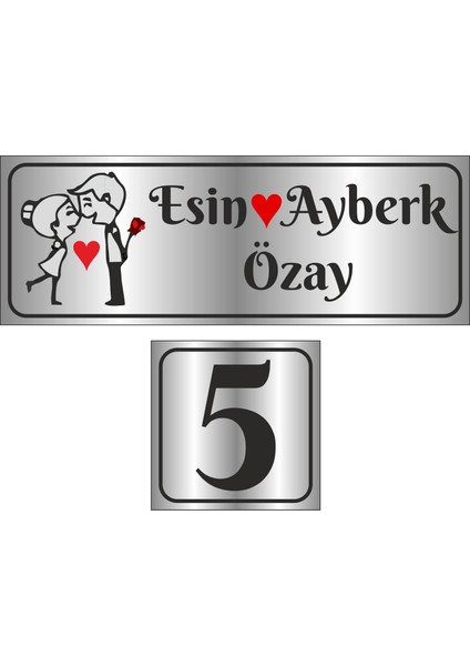 Metal Kapı İsimliği GÜMÜŞ 0011