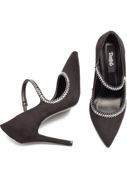 Kadın Özel Taş Işlemeli Yüksek Topuklu Sivri Burun Abiye Ayakkabı 1115 fırsatları