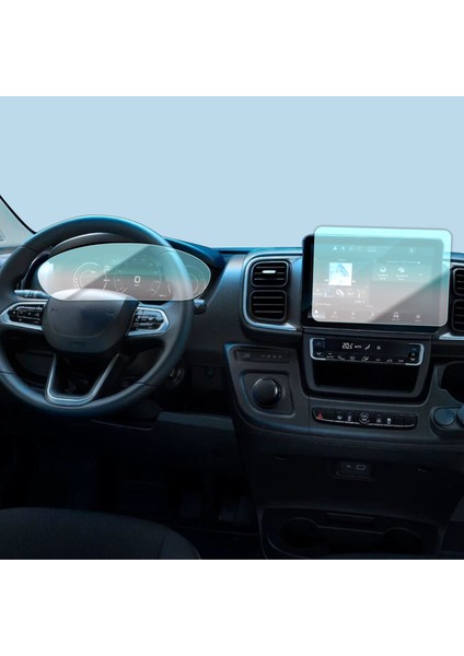 Peugeot Boxer Uyumlu Dijital Gösterge ve Multimedya 9h Nano Ekran Koruyucu 2li Set 2025