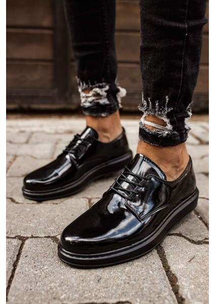 CH003 - RST Pelle Verniciata Classica Erkek Ayakkabı SIYAH