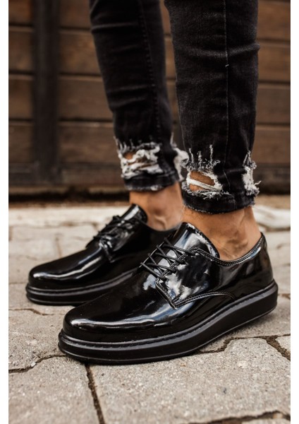 CH003 - RST Pelle Verniciata Classica Erkek Ayakkabı SIYAH fiyatları