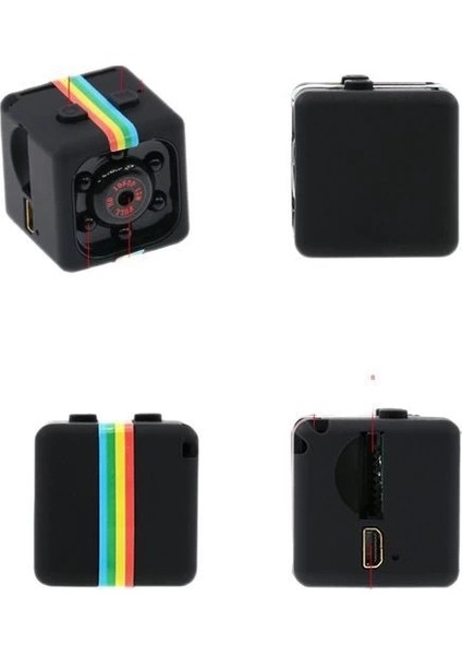 Mini SQ11 Kamera Full Hd Mikro Araç Kamerası Gece Görüşlü Taşınabilir Güvenlik Kaydedici 32GB Hafıza Kartı Hediyeli