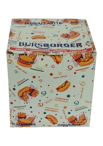 Plastik Bursburger Döner Hamburger Sandviç Hışır Poşeti 13X14 2000 Adet fiyatları