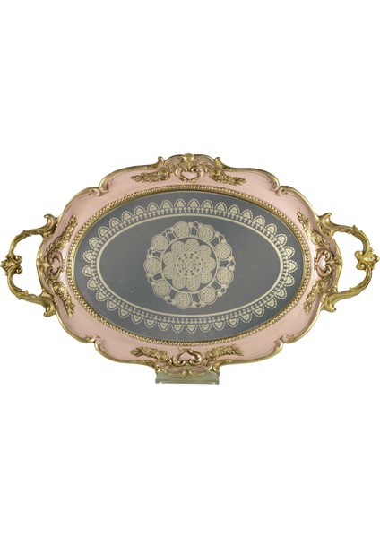 Vintage Oval Tepsi Pembe