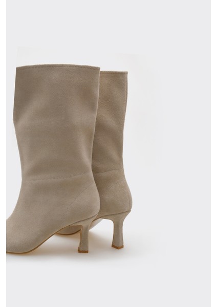 Lita Bej Hakiki Deri Süet Bayan Çizme fırsatları