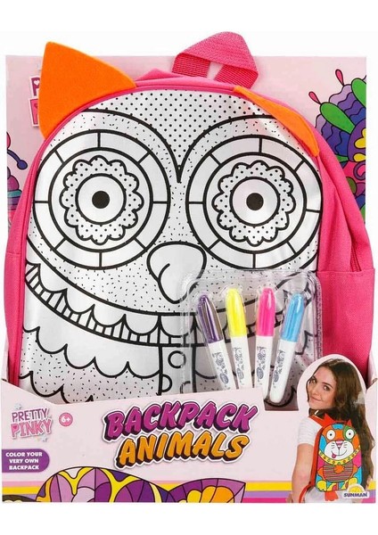 Pretty Pinky Boyanabilir Desenli Baykuş Sırt Çantası fiyatları