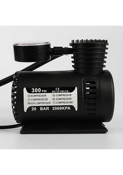 Hava Kompresörü 12V Araç Tipi Çakmaklık Araba Bisiklet Teker Lastik Şambrel Top Şişirme 300 Psı modelleri