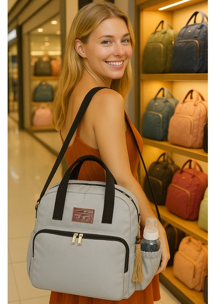 Bebek Bakım Çantası Lüx Anne Bebek Bakım Sırt, El ve Omuz Çantası