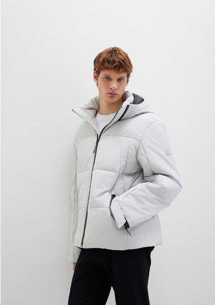 Su Itici Kapüşonlu Gri Şişme Mont 0110675-70074 modelleri