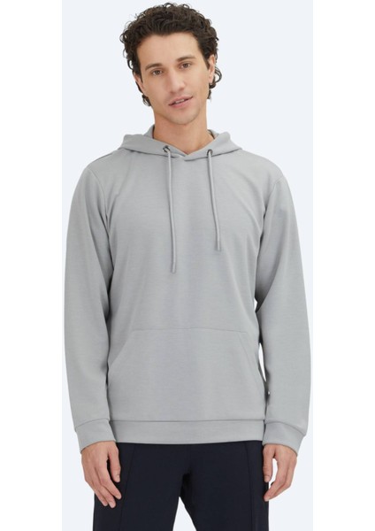 Gri Kapüşonlu Sweatshırt