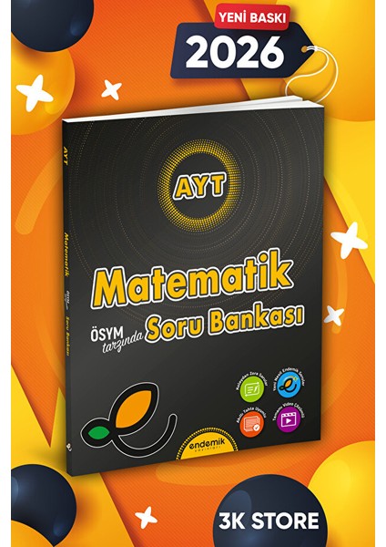 2026 Ayt Matematik Soru Bankası Endemik Yayın Tamamı Video Çözümlü Akıllı Tahta Uyumlu