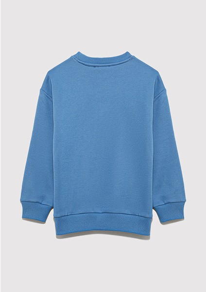 Mavi Logo Bisiklet Yaka Mavi Sweatshirt 6S10163-70724 indirimleri