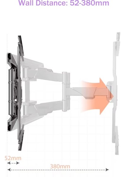 North Bayou Nb P6 40”–80” LED LCD Evrensel Ultra Güçlü Duvar Tipi Tv Askı Aparatı Montaj Aparatı fırsatları