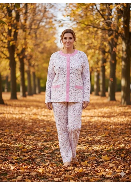 Yeni Ürün!!!iki Iplik Şardonlu Yüzde Yüz Pamuklu Kumaş Önden Açık Anne Pijama Takımı