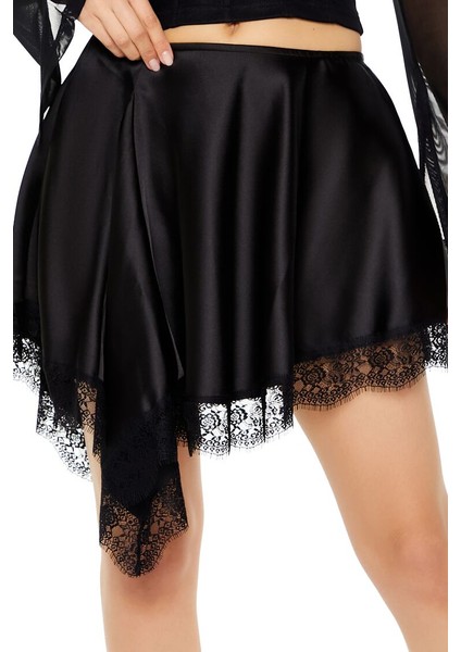 Dantel Kenarlı Mini Etek modelleri