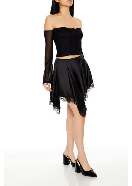 Dantel Kenarlı Mini Etek fırsatları