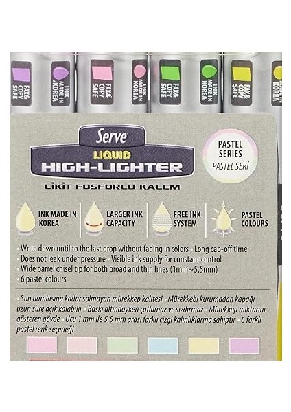 Likit Fosforlu Kalem Krs Pastel Pet Bls 4l indirimleri