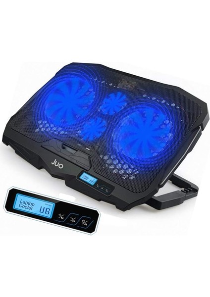 C1 LED Ekranlı Notebook Soğutucu Siyah