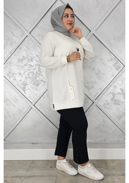 Kadın Kolye Detaylı Taşlı Tesettür Tunik fiyatları