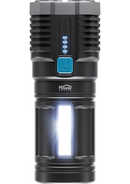 HPR100 Şarjlı 4 Modlu 1200 Mah El Feneri 270 Lümen Siyah