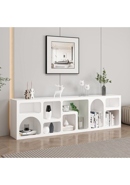 Bohem Kitaplık 170 cm Mebran - Beyaz fırsatları