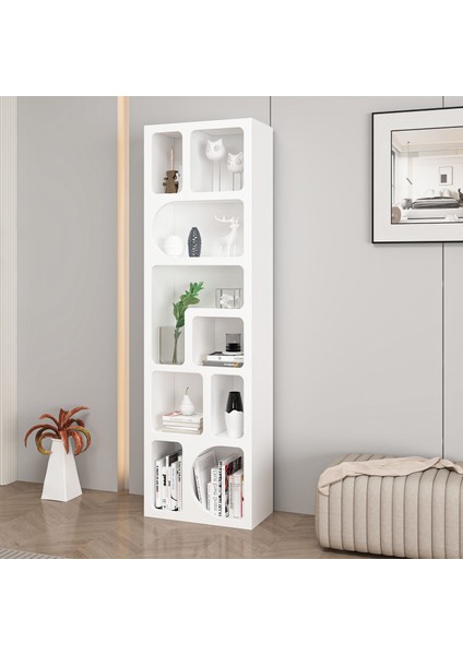 Bohem Kitaplık 170 cm Mebran - Beyaz indirimleri
