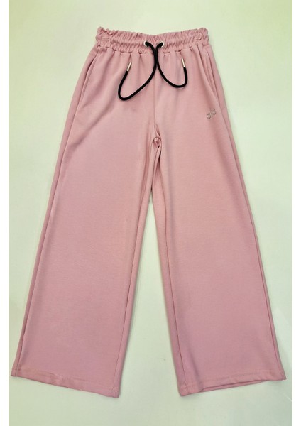 Kız Çocuk Doble Face Kumaş Geniş Paça Eşofman Alt 10-15 Yaş 12318